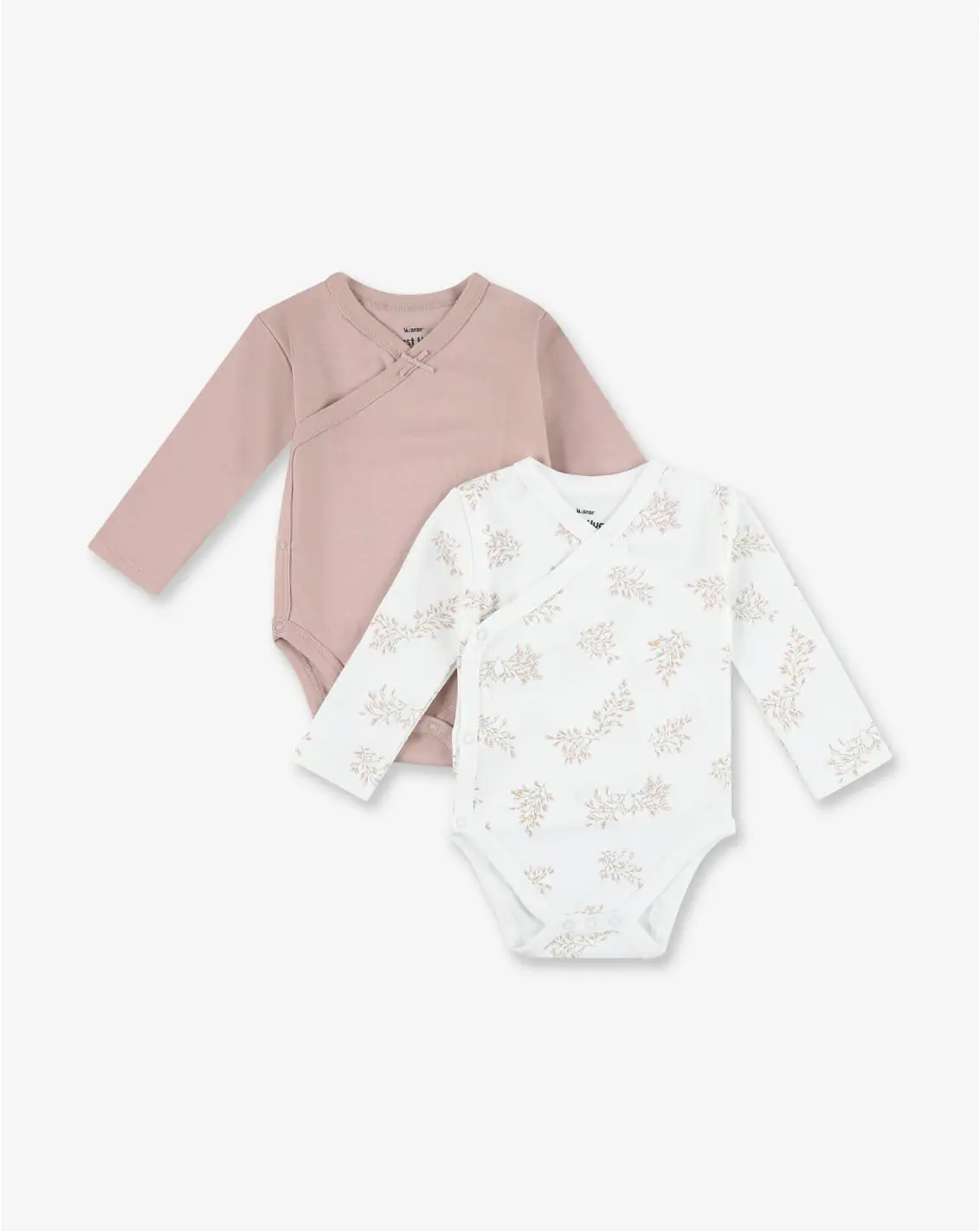 סט בגד גוף מעטפת ומכנסי רגלית - עלים מיננה - ראשי