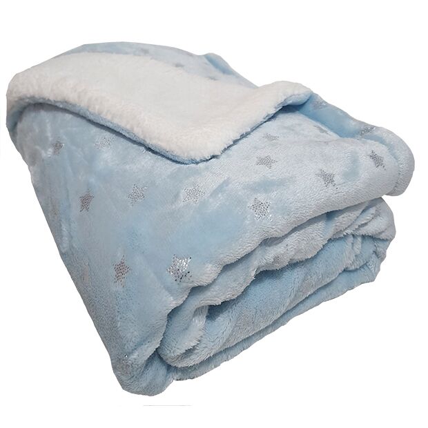 שמיכת חורף תכלת