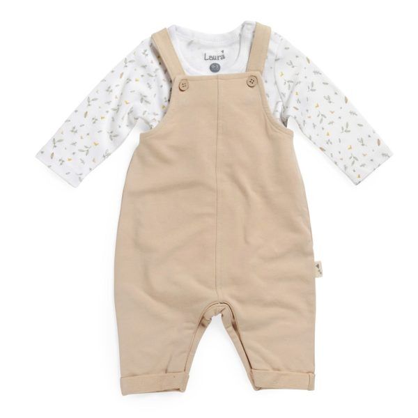 סט בגד גוף ואוברול פרחוני לורה